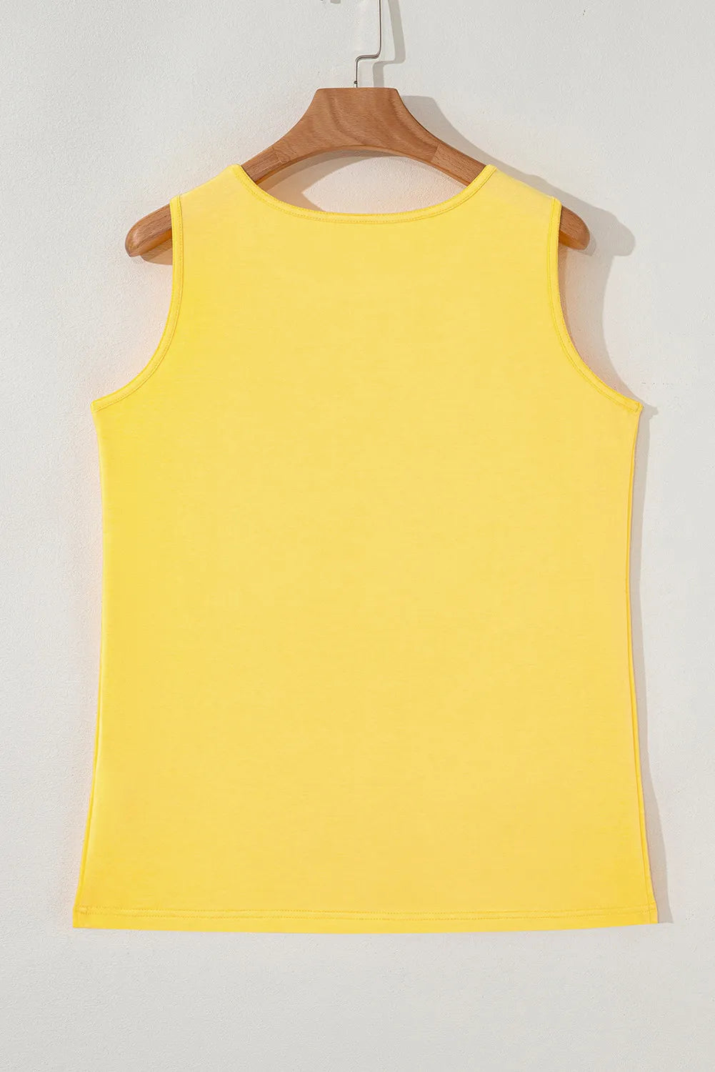 Yellow Cream Flower Graphic Casual Tank Top